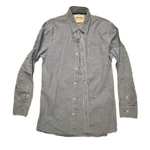 Johnnie B Boys 11-12 Long Sleeve Button Down Blue White